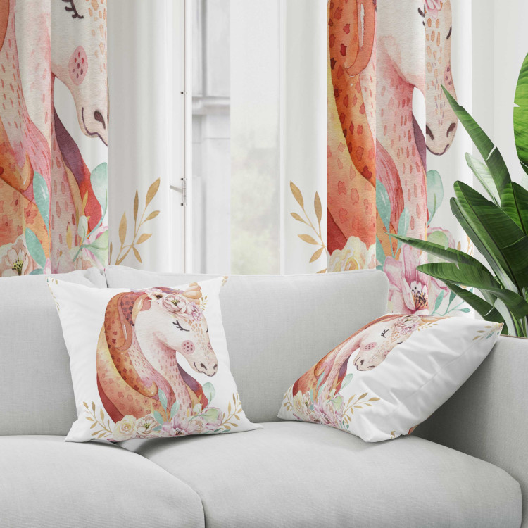 Decorative Microfiber Pillow Portrait of a Unicorn - A Charming Animal Painted in Watercolors 151366 additionalImage 4