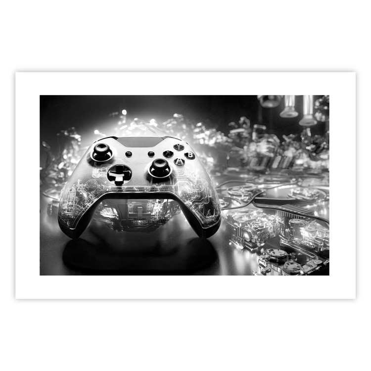 Poster Gaming Technology - Game Pad on a Black and White Background 151966 additionalImage 23