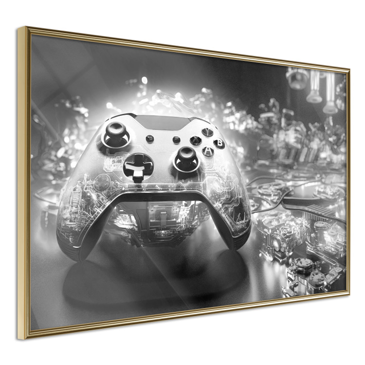 Poster Gaming Technology - Game Pad on a Black and White Background 151966 additionalImage 15