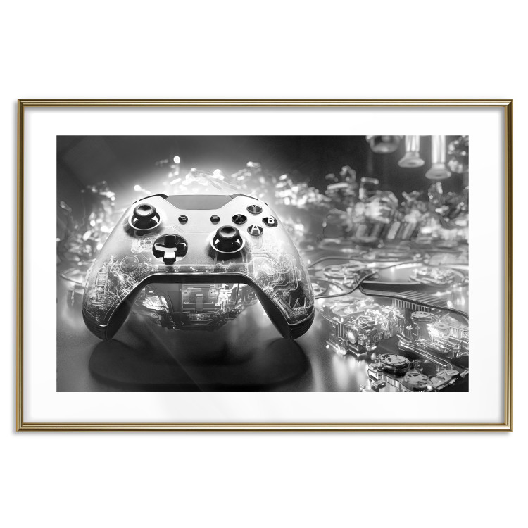 Poster Gaming Technology - Game Pad on a Black and White Background 151966 additionalImage 6