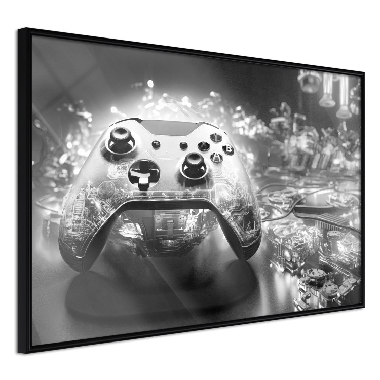 Poster Gaming Technology - Game Pad on a Black and White Background 151966 additionalImage 11