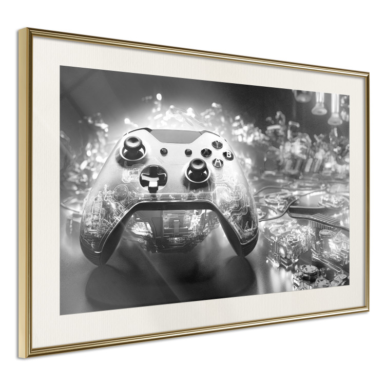 Poster Gaming Technology - Game Pad on a Black and White Background 151966 additionalImage 10
