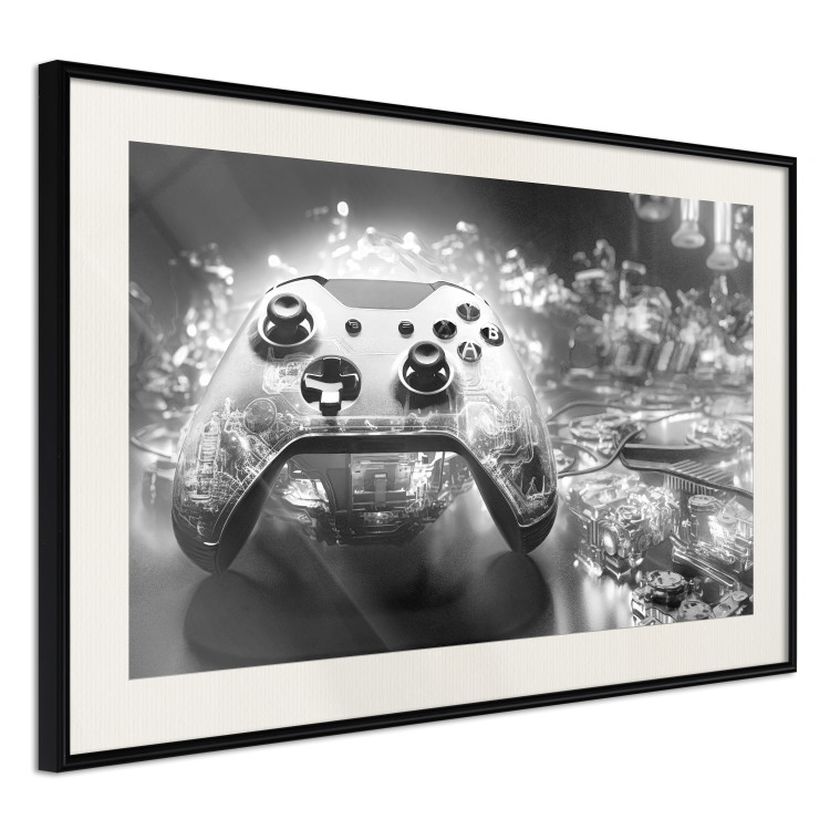 Poster Gaming Technology - Game Pad on a Black and White Background 151966 additionalImage 22
