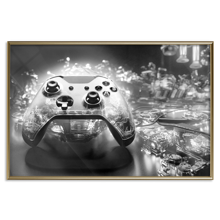 Poster Gaming Technology - Game Pad on a Black and White Background 151966 additionalImage 7