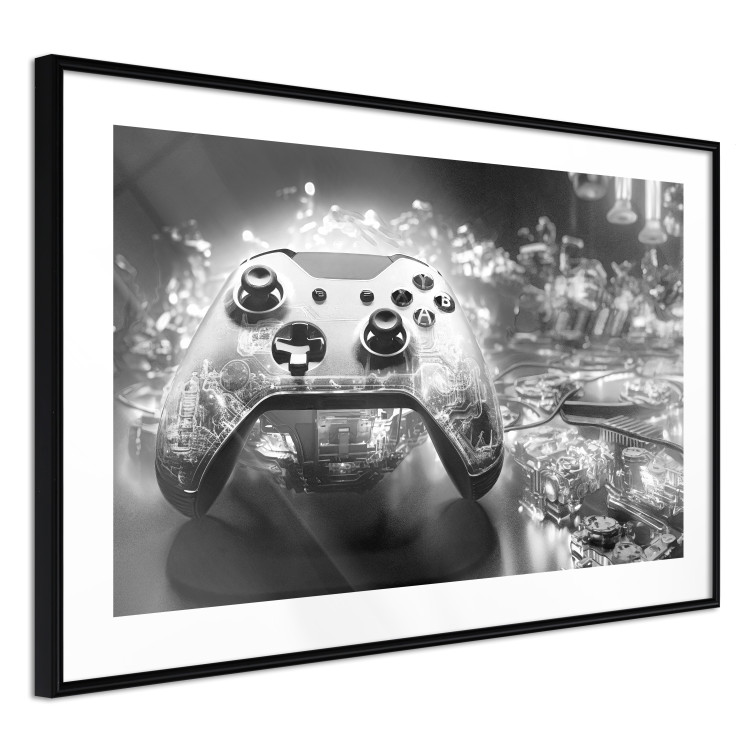 Poster Gaming Technology - Game Pad on a Black and White Background 151966 additionalImage 18
