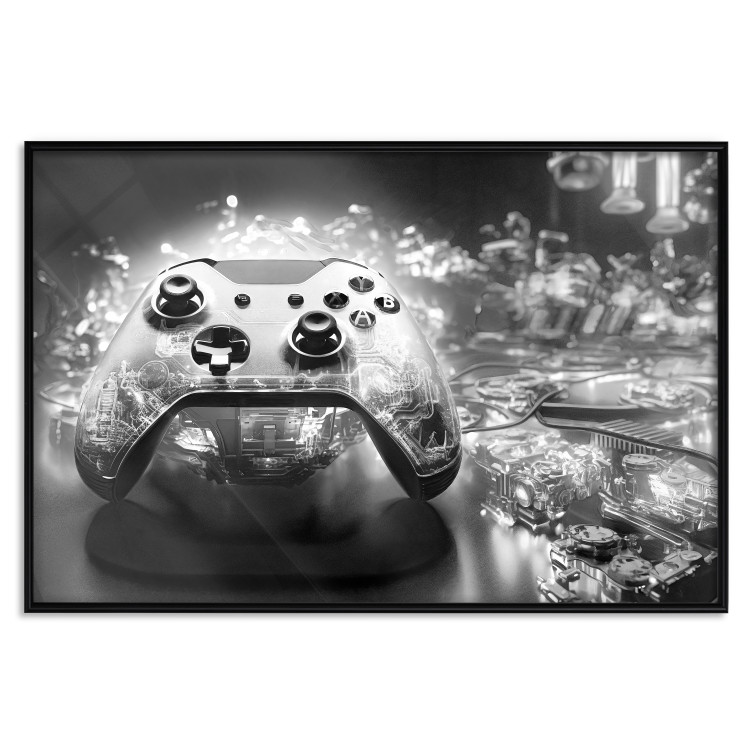 Poster Gaming Technology - Game Pad on a Black and White Background 151966 additionalImage 5