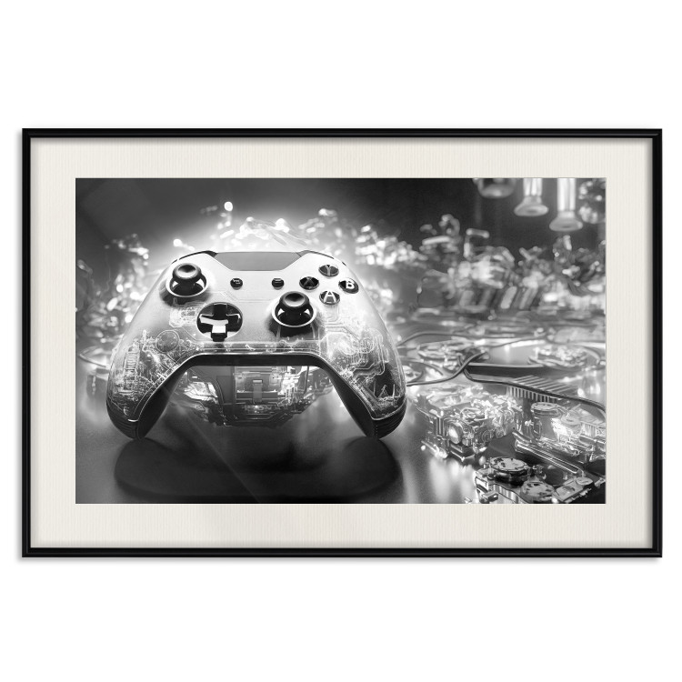 Poster Gaming Technology - Game Pad on a Black and White Background 151966 additionalImage 4