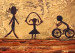 Canvas People in Bronze (1-piece) - abstraction with silhouettes and designs 47066 additionalThumb 2