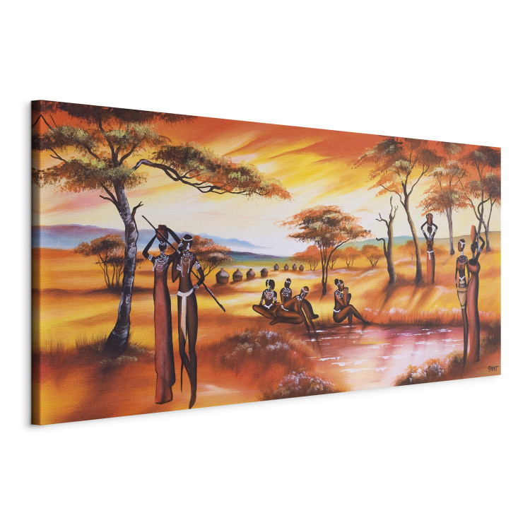Canvas Print African women by the water 49266 additionalImage 2