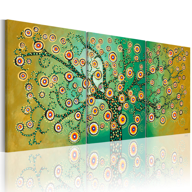 Canvas Art Print Magic tree - green 49866 additionalImage 2
