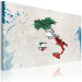 Canvas Art Print Italian map - graphics in national colors with cities marked 55266 additionalThumb 2