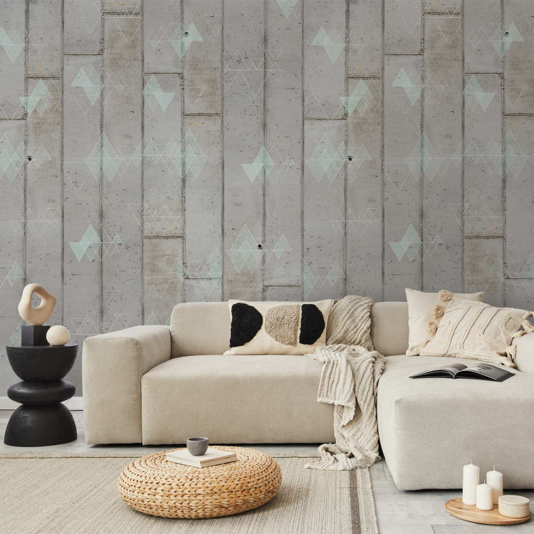 Modern Wallpaper Concrete and Triangles 89766