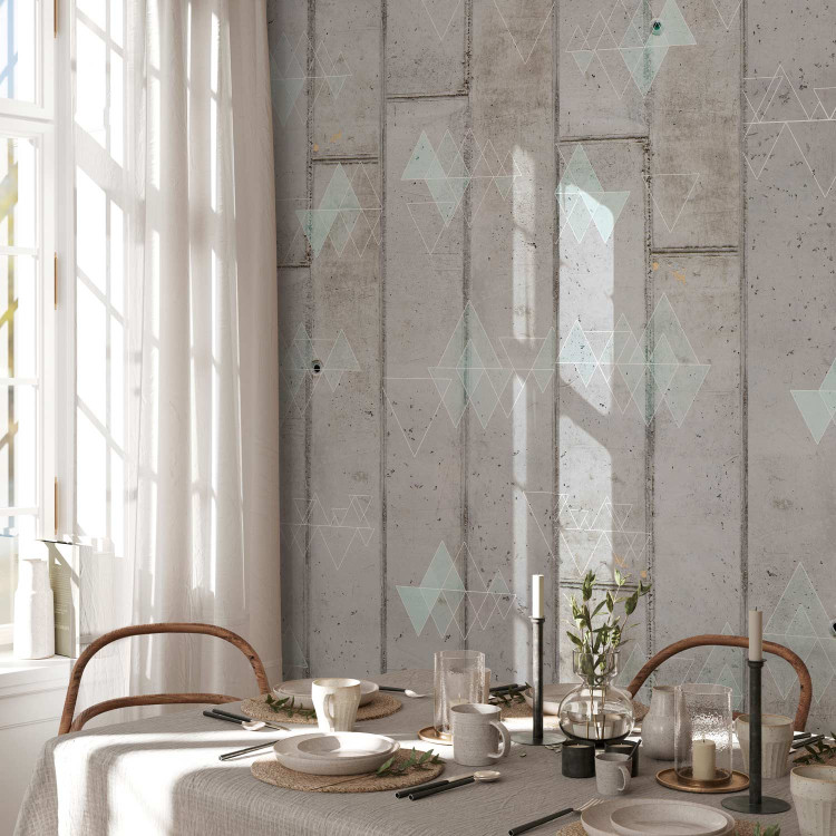 Modern Wallpaper Concrete and Triangles 89766 additionalImage 4