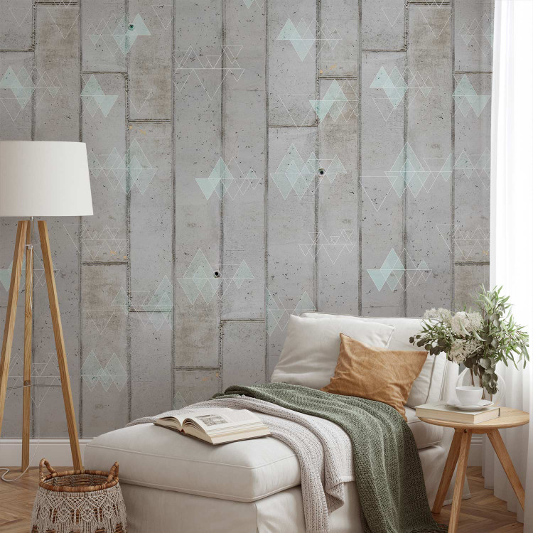 Modern Wallpaper Concrete and Triangles 89766 additionalImage 3