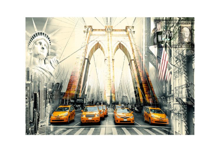 Photo Wallpaper Urban life - collage with motif of New York with the Statue of Liberty 97266 additionalImage 1