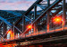 Canvas Cologne, Germany - Illuminated Bridge at Sunset with Cityscape 97866 additionalThumb 4