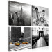 Canvas Summer in New York - Gray City Architecture in Industrial Style 98166 additionalThumb 2