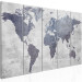 Canvas Concrete World Map (5 Parts) Narrow 106976 additionalThumb 2