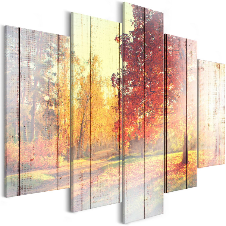 Canvas Art Print Autumn Sun (5 Parts) Wide 107476 additionalImage 2