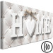 Canvas Quilted Home (1-part) Narrow - English Inscription in Vintage Style 108076 additionalThumb 6