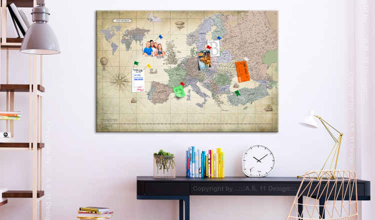 Cork Pinboard Map of Europe (1 Part) Wide [Cork Map] 114076 additionalImage 3