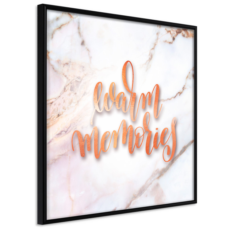 Wall Poster Warm memories (Square) - Orange text on a marble background 114376 additionalImage 14