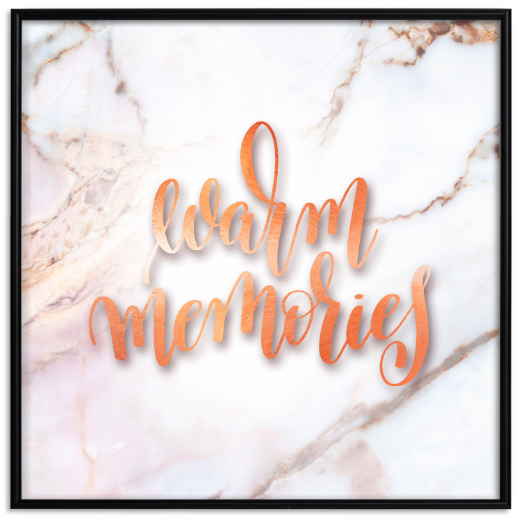 Wall Poster Warm memories (Square) - Orange text on a marble background 114376 additionalImage 20