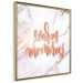 Wall Poster Warm memories (Square) - Orange text on a marble background 114376 additionalThumb 9