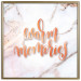 Wall Poster Warm memories (Square) - Orange text on a marble background 114376 additionalThumb 19