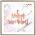 Wall Poster Warm memories (Square) - Orange text on a marble background 114376 additionalThumb 12