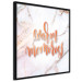 Wall Poster Warm memories (Square) - Orange text on a marble background 114376 additionalThumb 14