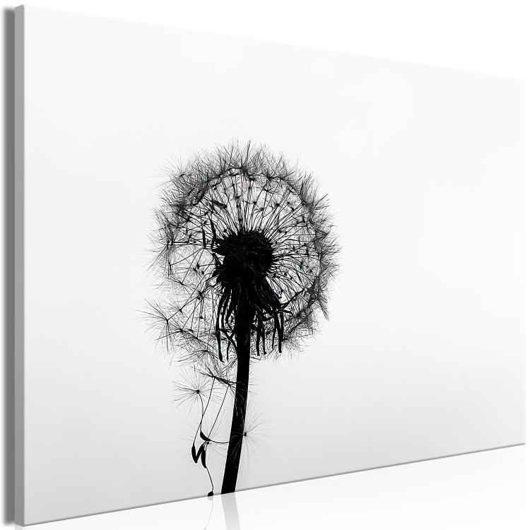 Canvas Nature's Lightness (1-part) - Dandelion Flower in Black and White 114976 additionalImage 2