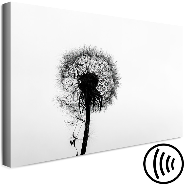 Canvas Nature's Lightness (1-part) - Dandelion Flower in Black and White 114976 additionalImage 6