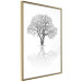Wall Poster Tree reflection - black and white simple composition with a plant motif 115076 additionalThumb 6