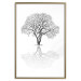 Wall Poster Tree reflection - black and white simple composition with a plant motif 115076 additionalThumb 14