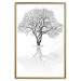 Wall Poster Tree reflection - black and white simple composition with a plant motif 115076 additionalThumb 20