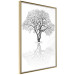 Wall Poster Tree reflection - black and white simple composition with a plant motif 115076 additionalThumb 4