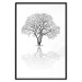 Wall Poster Tree reflection - black and white simple composition with a plant motif 115076 additionalThumb 17