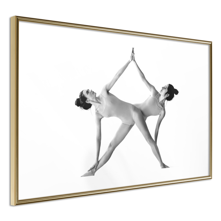 Wall Poster Double Zen - black and white composition with women practicing yoga 115176 additionalImage 8