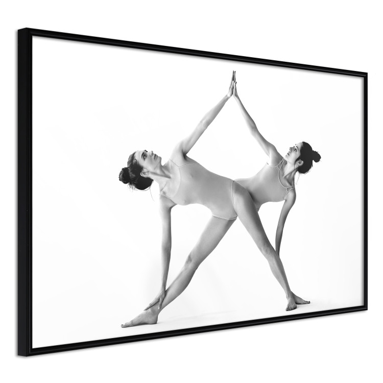 Wall Poster Double Zen - black and white composition with women practicing yoga 115176 additionalImage 12