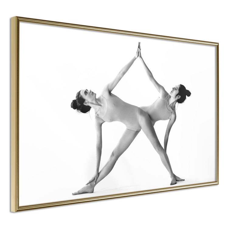 Wall Poster Double Zen - black and white composition with women practicing yoga 115176 additionalImage 14