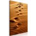Canvas Road traveled - landscape with footprints in the desert sand 116476 additionalThumb 2