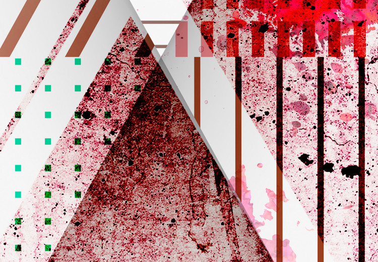 Canvas Print Abstract triangles - geometry in shades of pink and red 117176 additionalImage 5