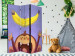 Room Divider Screen Bananana - banana on a string over a funny monkey trying to take it 117376 additionalThumb 4