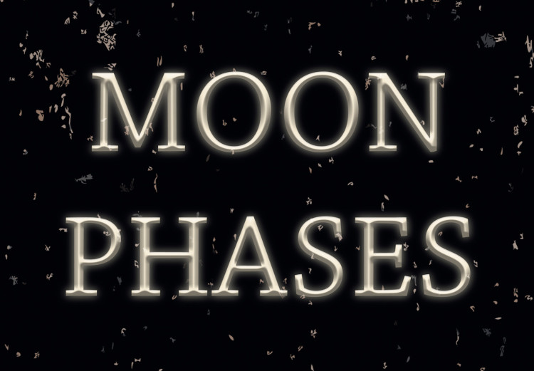 Poster Lunar Cycle - composition with moon phases and English texts 117776 additionalImage 11
