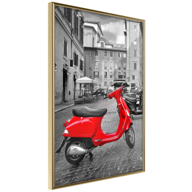 Poster My Dream - red scooter and black-and-white architecture of Italy 118576 additionalImage 12