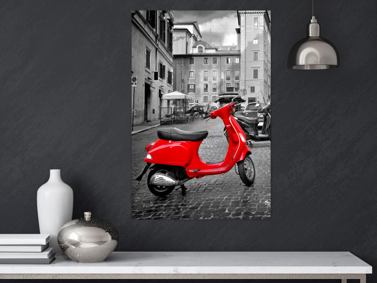 Poster My Dream - red scooter and black-and-white architecture of Italy 118576 additionalImage 17