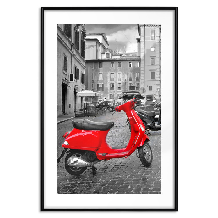 Poster My Dream - red scooter and black-and-white architecture of Italy 118576 additionalImage 17