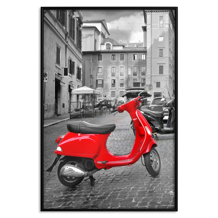 Poster My Dream - red scooter and black-and-white architecture of Italy 118576 additionalImage 24