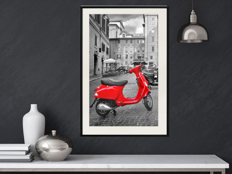 Poster My Dream - red scooter and black-and-white architecture of Italy 118576 additionalImage 22